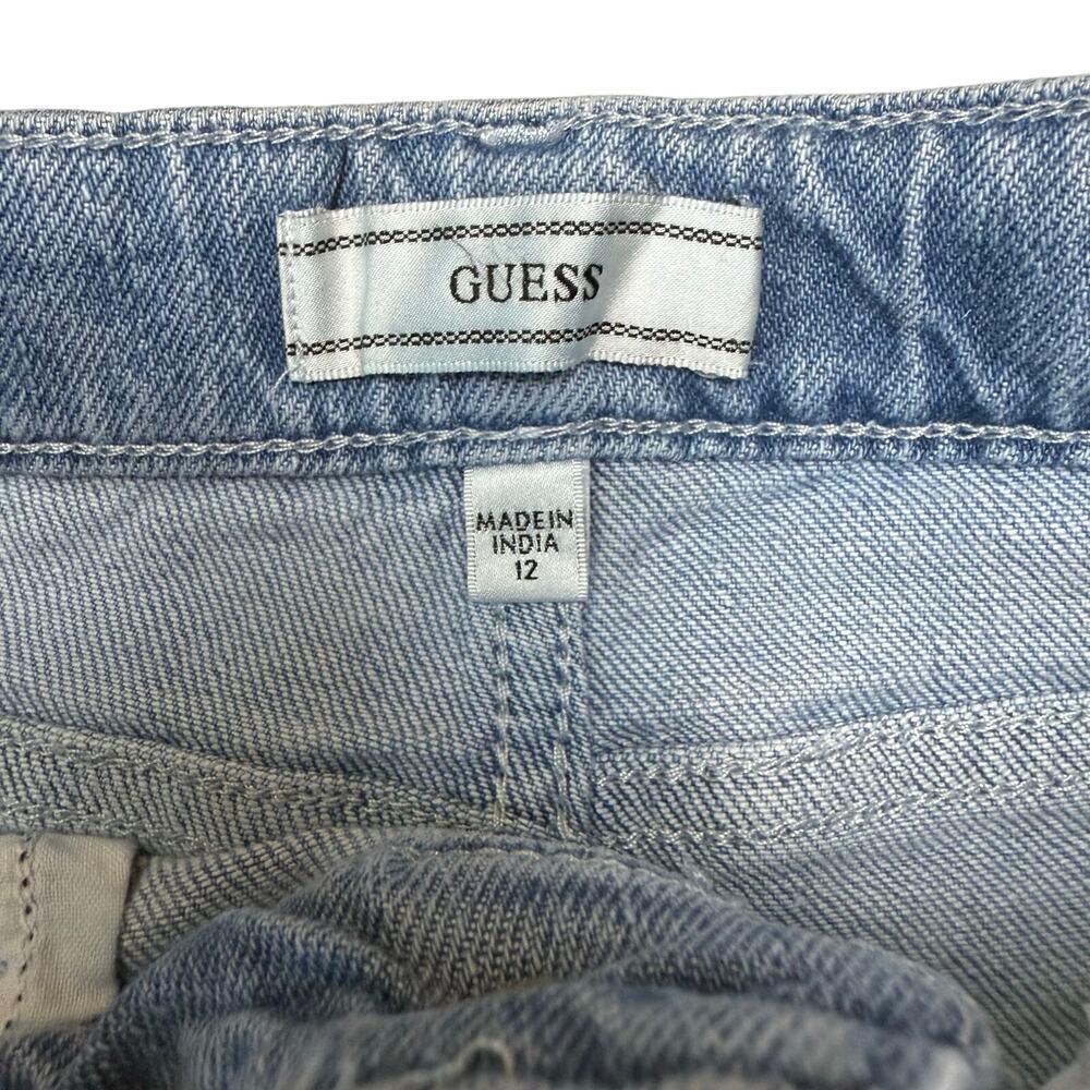 GUESS Big Girls Denim Flare with All-Over Heat Seal Pearls Pants Size 12 - Picture 7 of 8